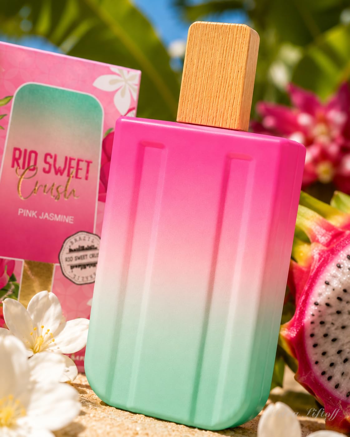 Rio Sweet Crush Pink Eau de Parfum for Women, Sweet Pink Fruity Gourmand Raspberry Strawberry Pear Peony Jasmine Vanilla Tonka Musk Spray Fragrance, 3.4 Fl Oz / 100 ml
