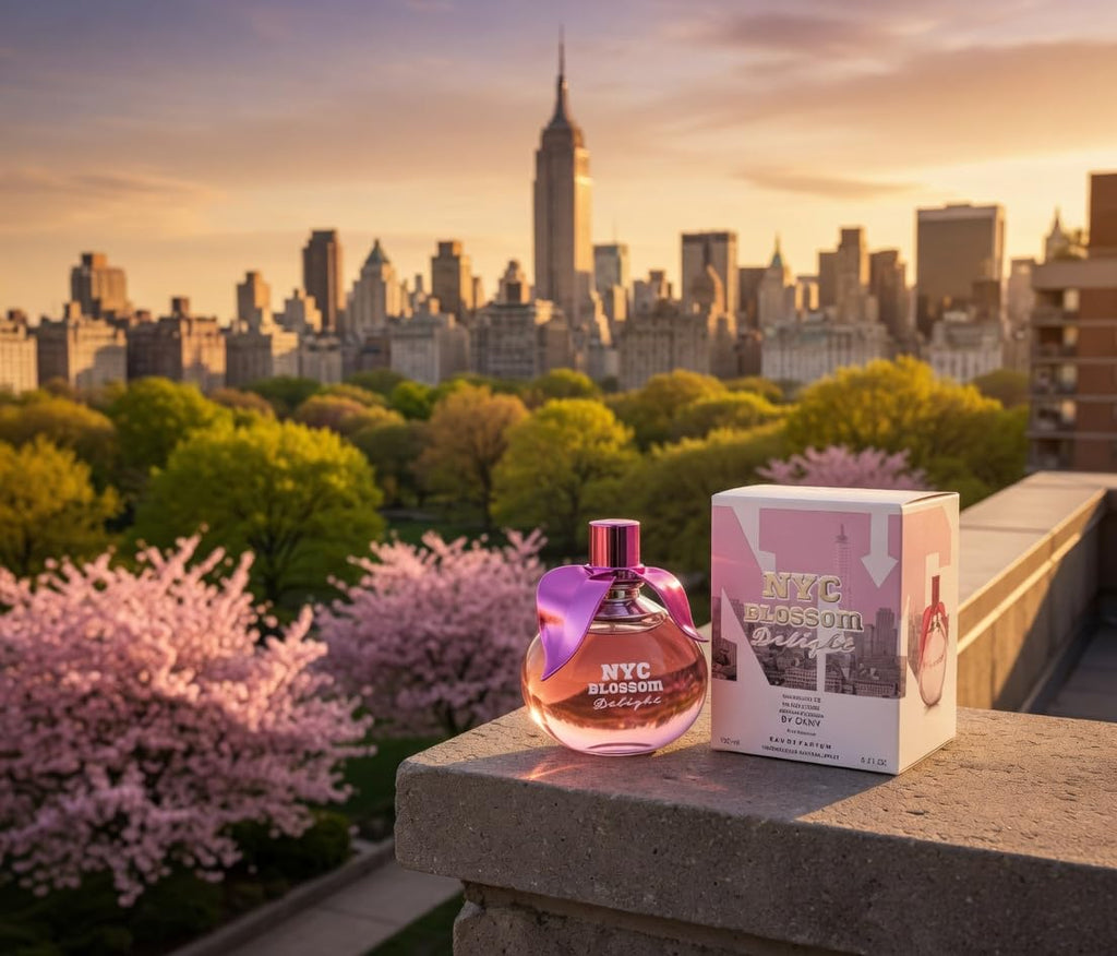 NYC Blossom Delight Eau de Parfum for Women, Fresh Floral Fruity Apple Bergamot Cherry Blossom Peony Jasmine White Musk Sandalwood Spray Fragrance, 3.4 Fl Oz / 100 ml